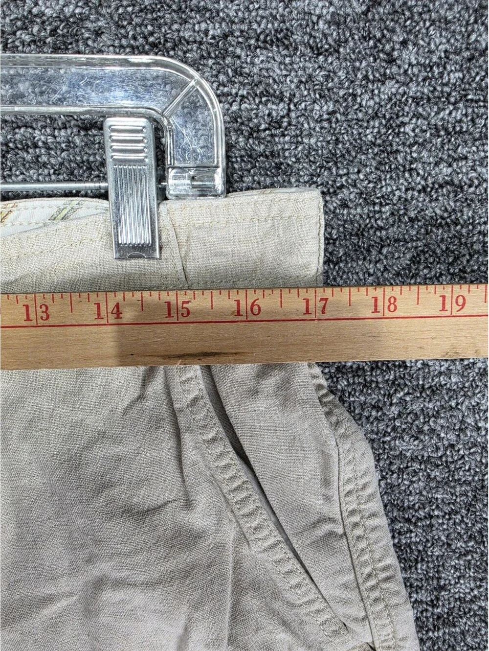 Express Men's Flat Front Straight Leg Beige Linen Cotton Drawstring Pants 34W